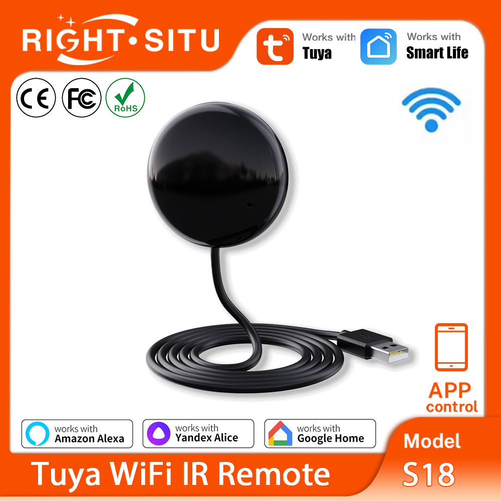 Universal Remote Smart Home - Tuya WiFi IRリモコン スマートホームオートメーション用リモコン ユニバーサル赤外線デバイス Alexa、Google