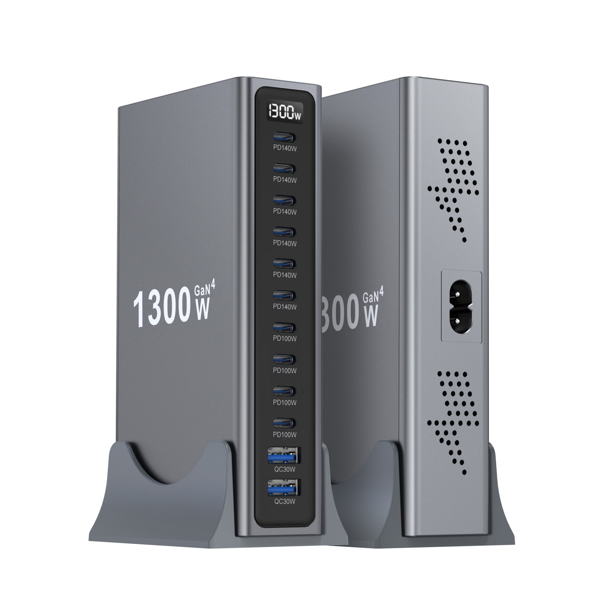 Smart Home Hub 2 - 1300W GaN IV 12ポートUSB C充電ステーション PD140W