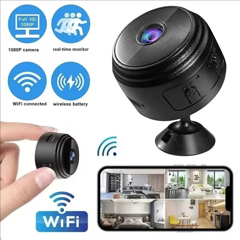 Smart Home Video - A9ミニカメラ 1080P WiFiスマートモニター 監視カメラ センサーカムコーダー ウェブビデオ
