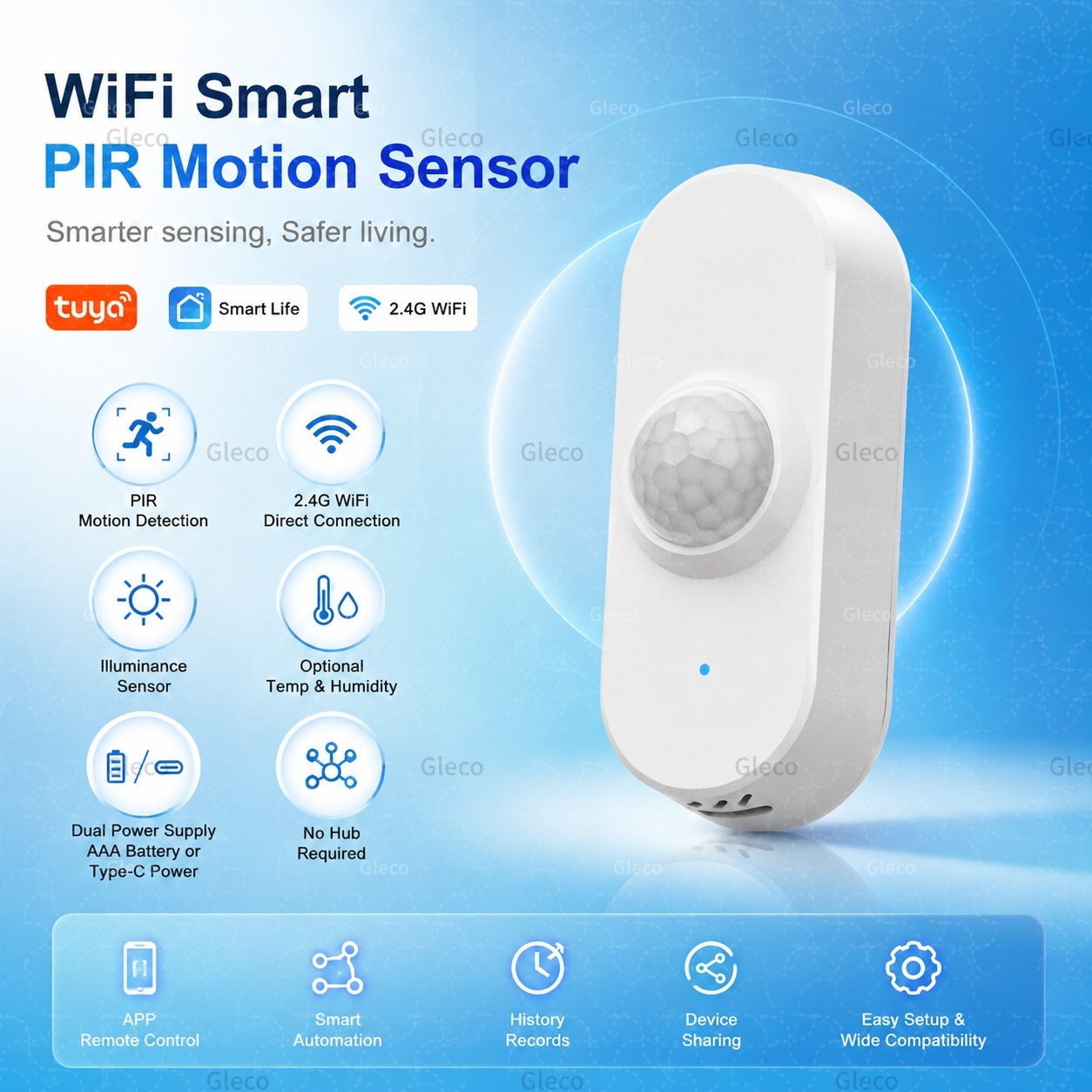 Smart Home Wiser - Tuya WiFi PIR モーションセンサー スマートホーム人体赤外線検出器 スマートライフ
