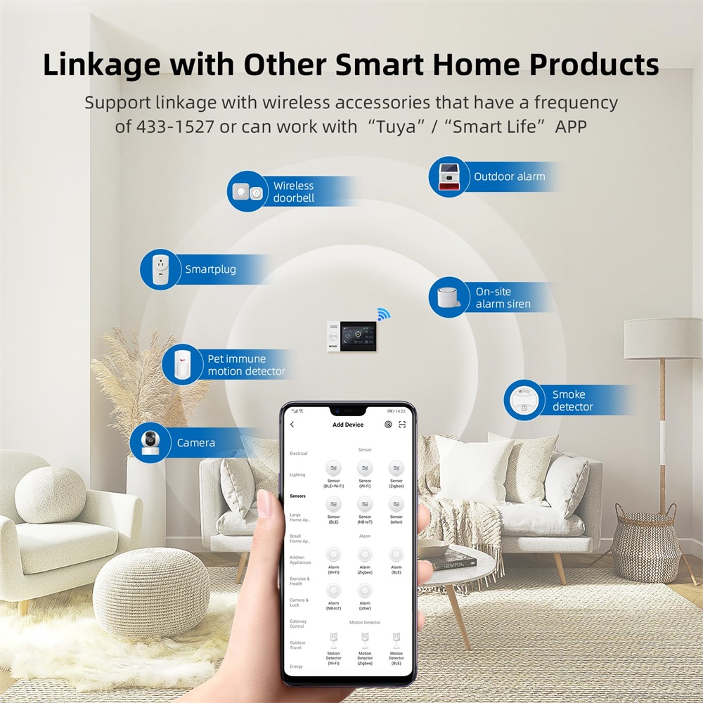 2.4G WIFIスマートGSMアラームシステム、TUYAス - Smart Home Wiser のレビューと価格