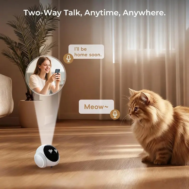 自動充電ドック付き可動式室内ペットロボットカメラ、スマートア - Smart Home Video のレビューと価格