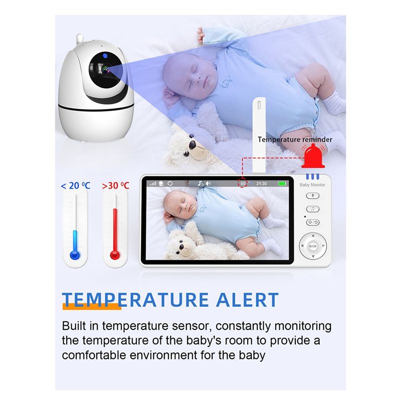 ABUL-ビデオ ベビーモニター 2.4G 355 °    - Smart Home Video のレビューと価格