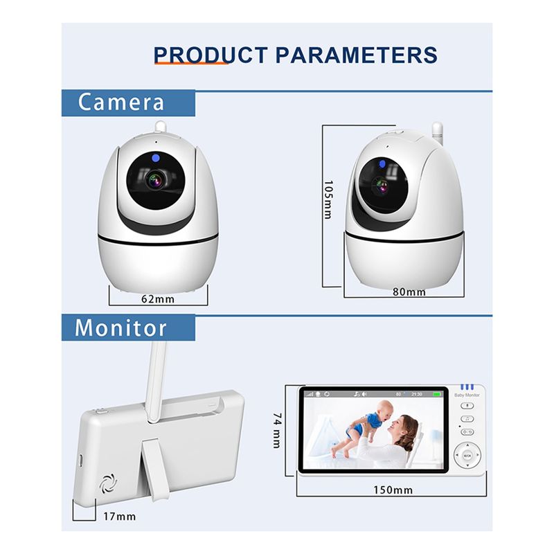 ABUL-ビデオ ベビーモニター 2.4G 355 °    - Smart Home Video のレビューと価格