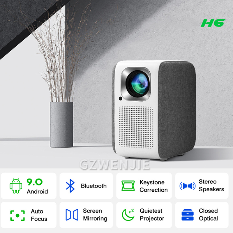 H6 ミニプロジェクター LED 1080P フル HD ポ - Smart Home Video のレビューと価格