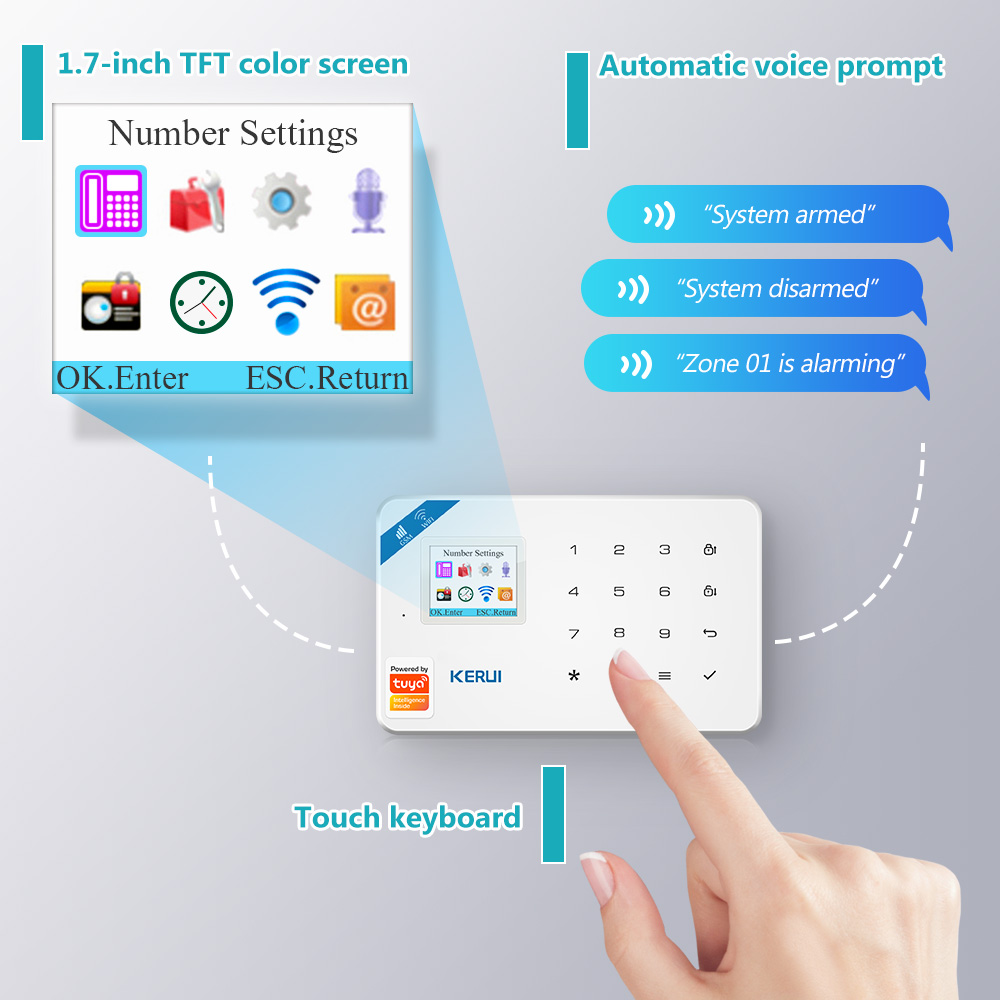 KERUI W181 警報システム Secutrity ホー - Smart Home Video のレビューと価格